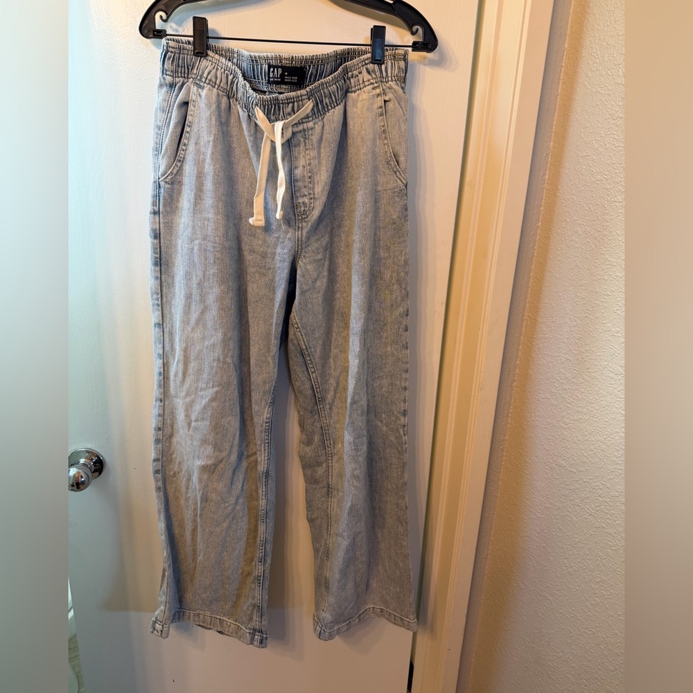 GAP Light Blue denim Casual Drawstring Pants